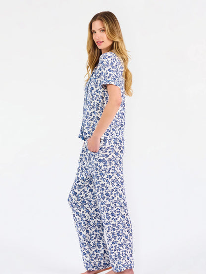 Ivy Script Navy Charlotte Pants Set