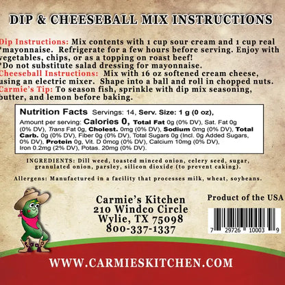 Carmie's Dilliest Dill Dip & Cheeseball Mix