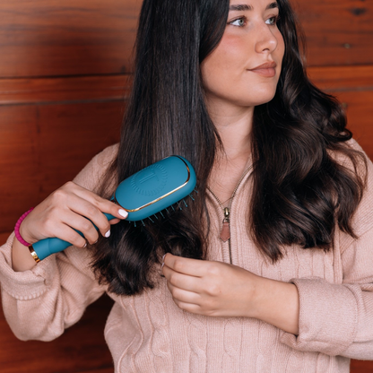 TELETIE Detangler Hair Brush for Thin Hair | Teal With It