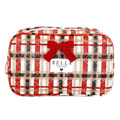 Plaid Quilted Cosmetic Bag