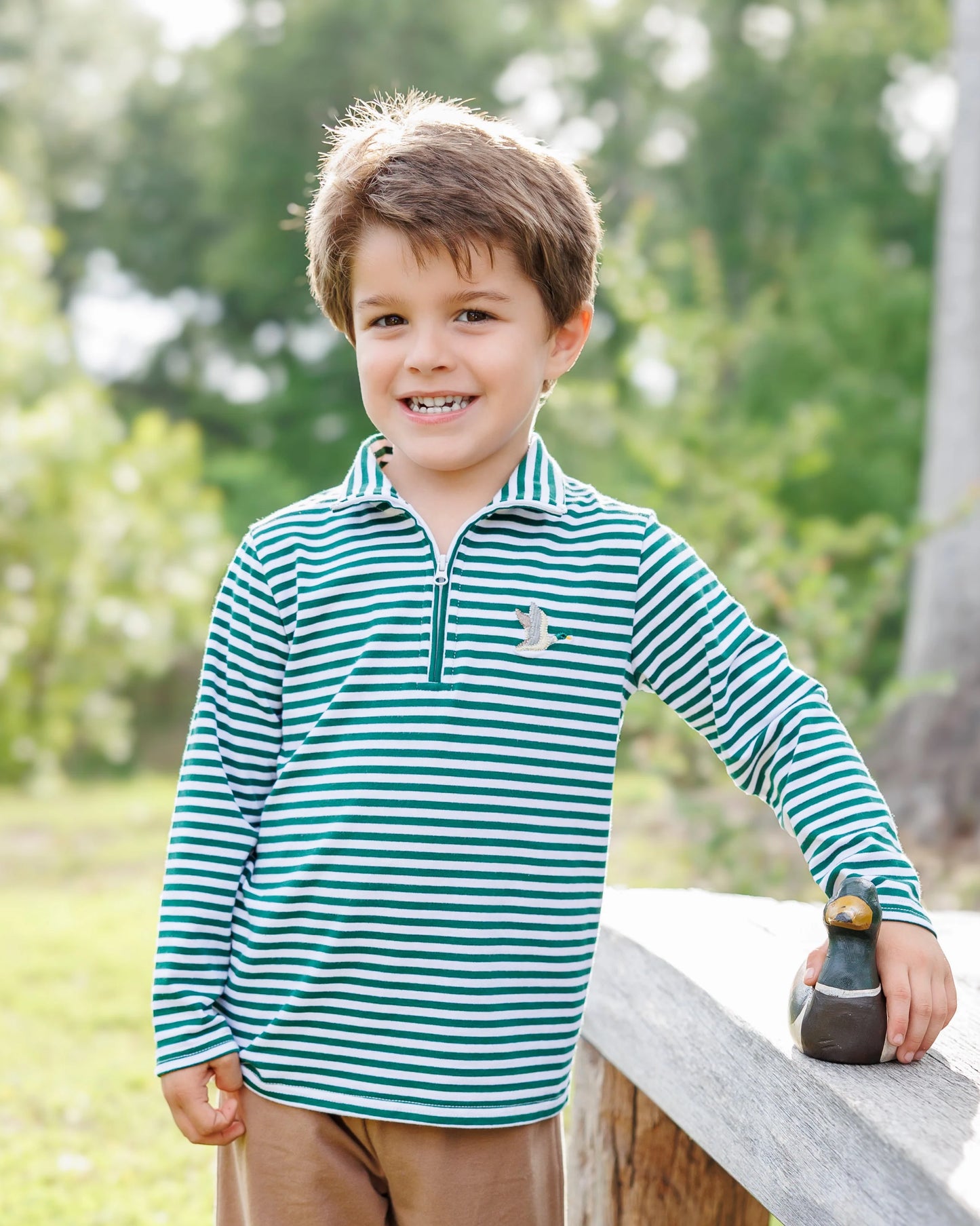 Green Stripe Hunting Buddies Pullover