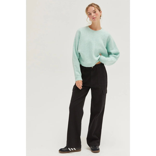 Mint Dolman Sleeve Emily Crew Neck Sweater