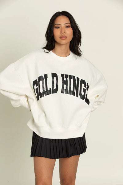 Gold Hinge Ivory Wide Arm Sweatshirt