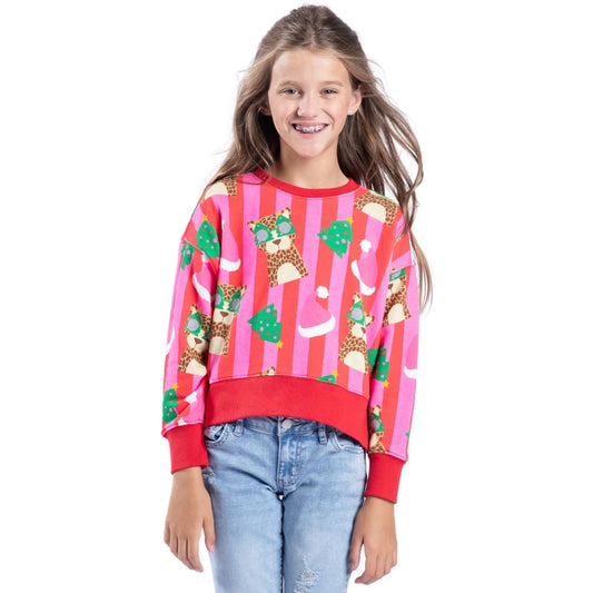 Kids Jolly Jungle Striped Crew Neck Sweatshirt