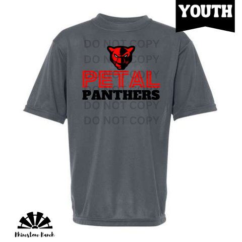 Youth Graphite Petal Panthers with Logo Drifit