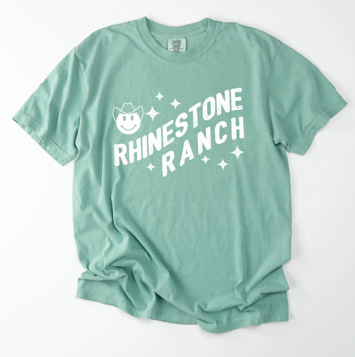 Seafoam Rhinestone Ranch Cowgirl Tee