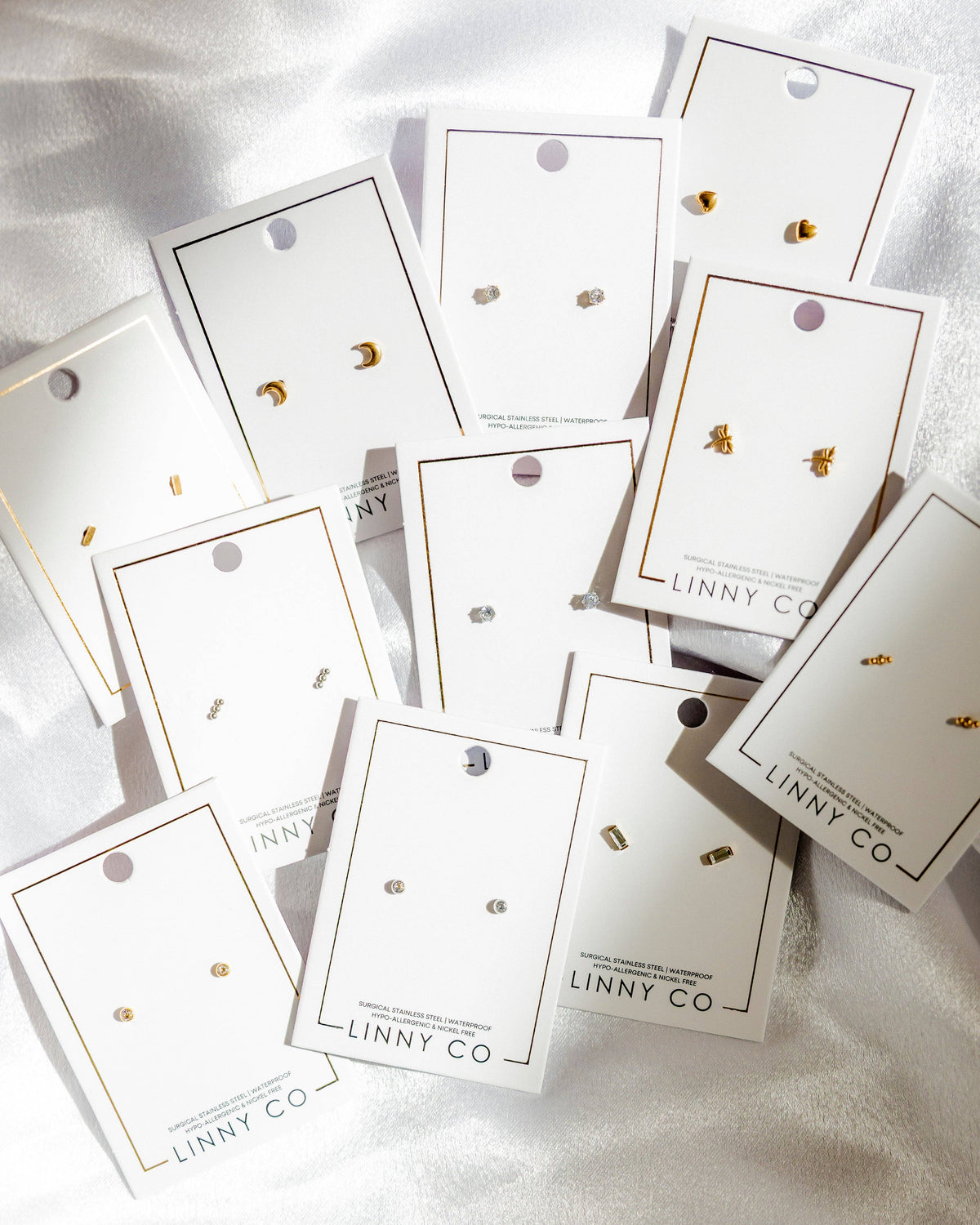 Micro Helen Gold Screwback Stud Earrings