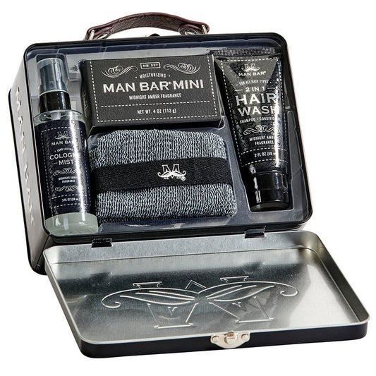 Man Bar Travel Tin Kit - Midnight Amber