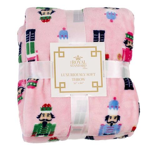 Pink Multi Nutcracker March Throw