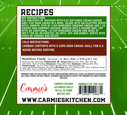 Carmie's Buffalo Blitz Dip Mix