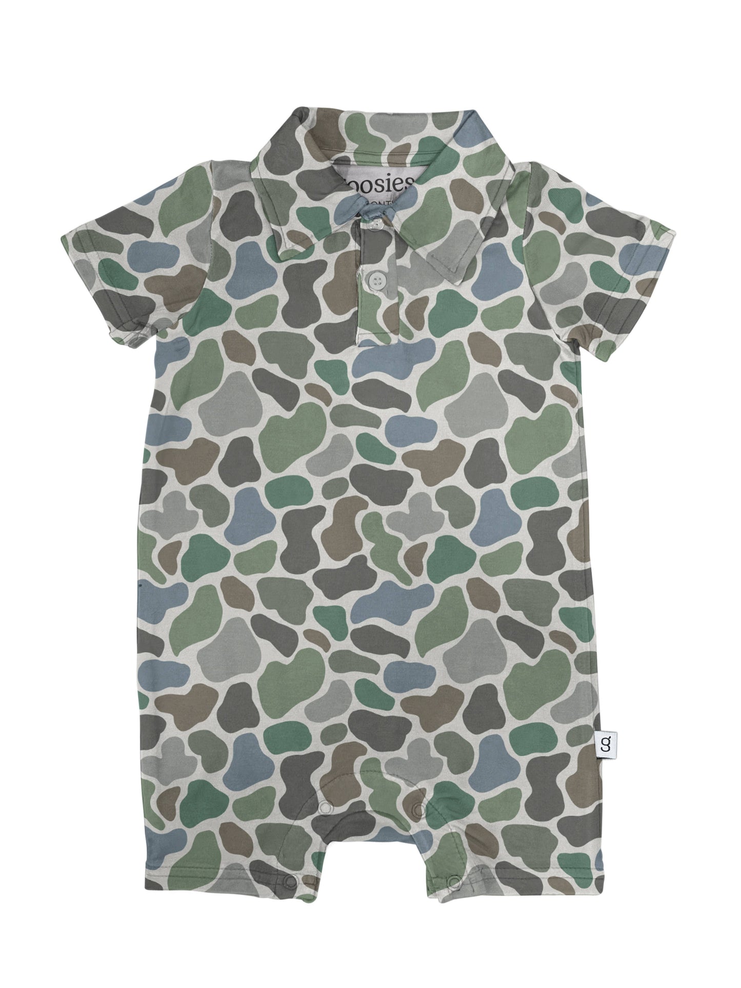 Pebble Camo Short Sleeve Polo Romper