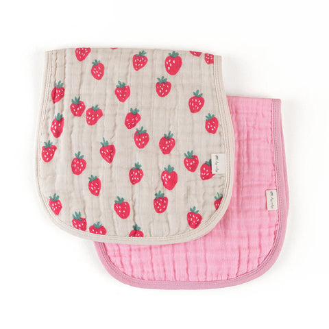 Itzy Burp Cloths™ Set - Strawberries & Cream