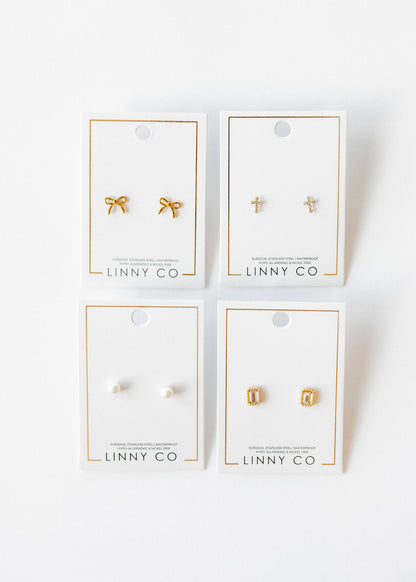 Sadie Gold Screwback Stud Earrings