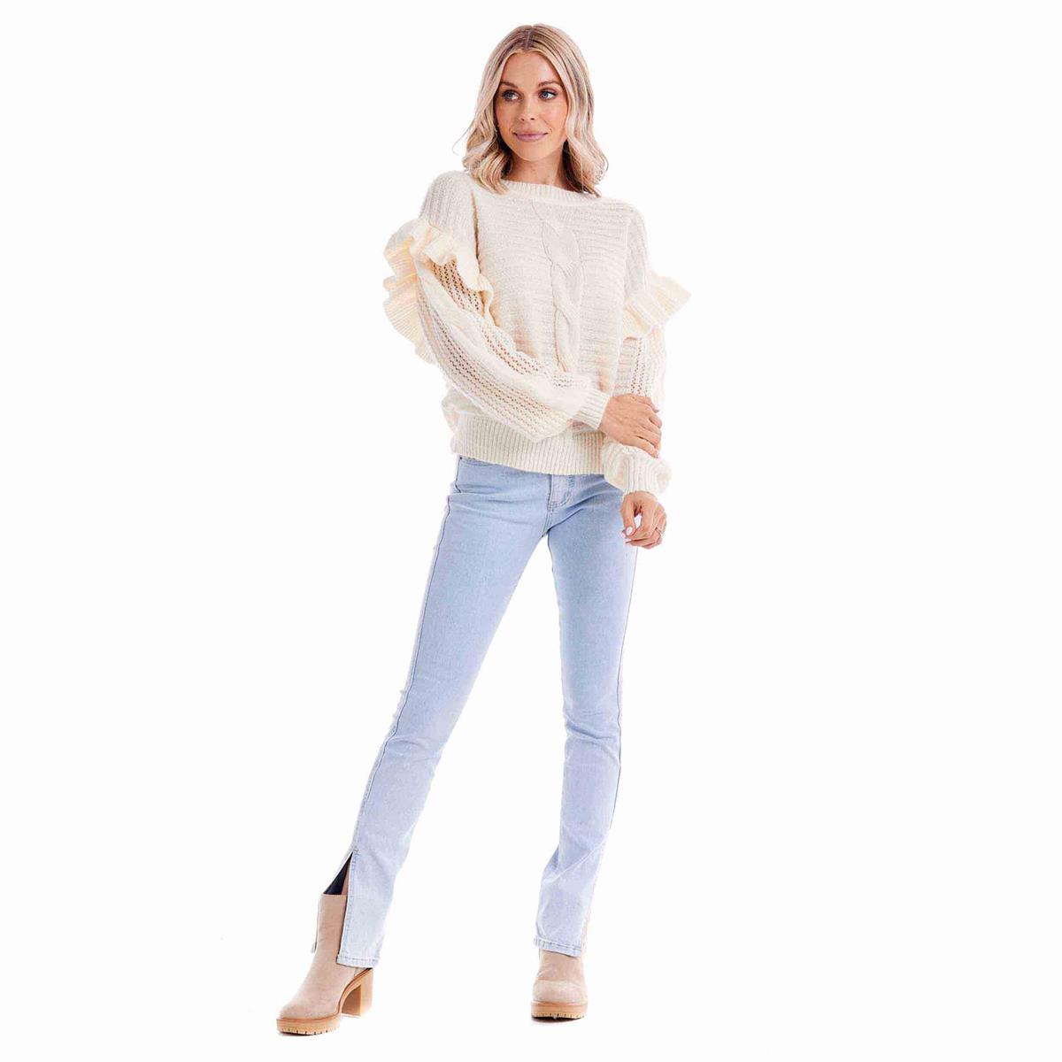 Mud Pie Willow Ruffle Sweater