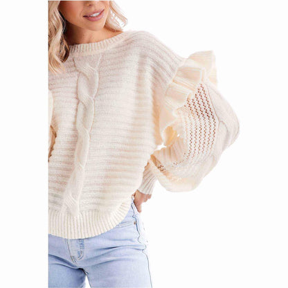 Mud Pie Willow Ruffle Sweater