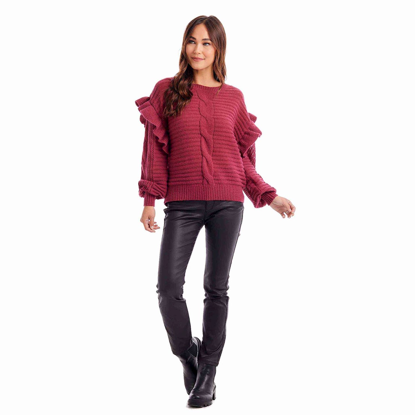 Mud Pie Willow Ruffle Sweater