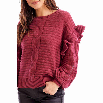 Mud Pie Willow Ruffle Sweater