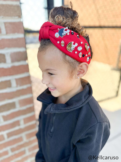 Mud Pie Red Gameday Headband
