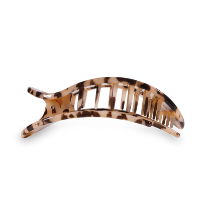 Round Flat TELETIE Clip | Large | Blonde Tortoise