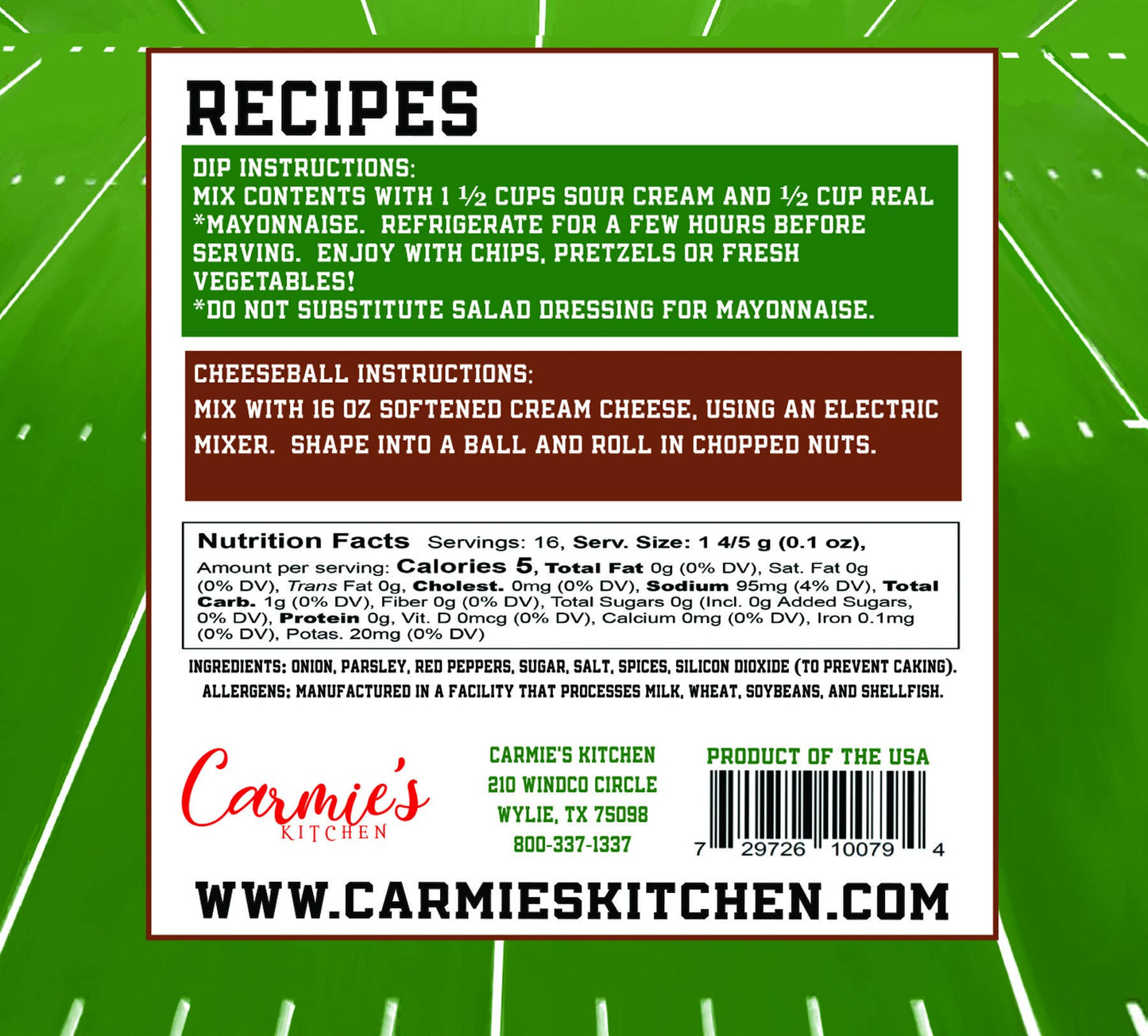 Carmies's Hail Mary Heat Dip Mix