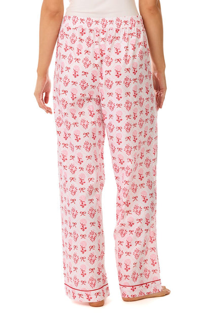 Mud Pie Bow Bloom Pajama Pants