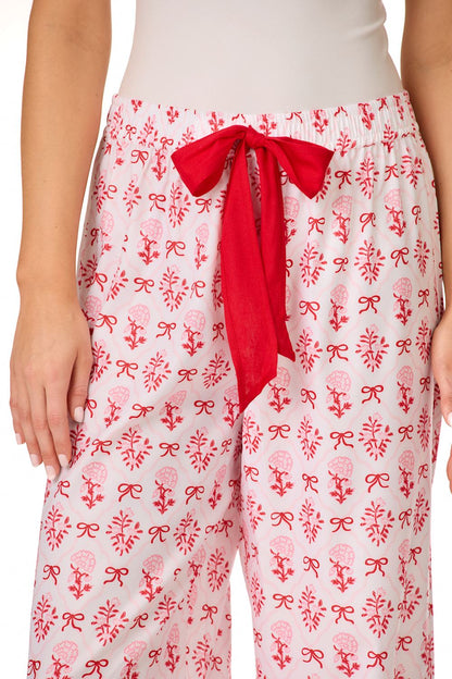Mud Pie Bow Bloom Pajama Pants