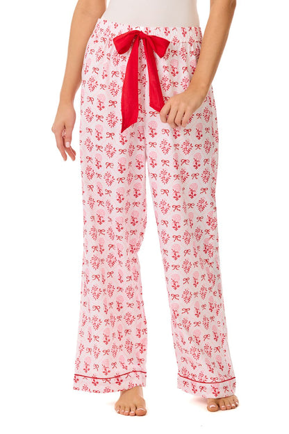 Mud Pie Bow Bloom Pajama Pants