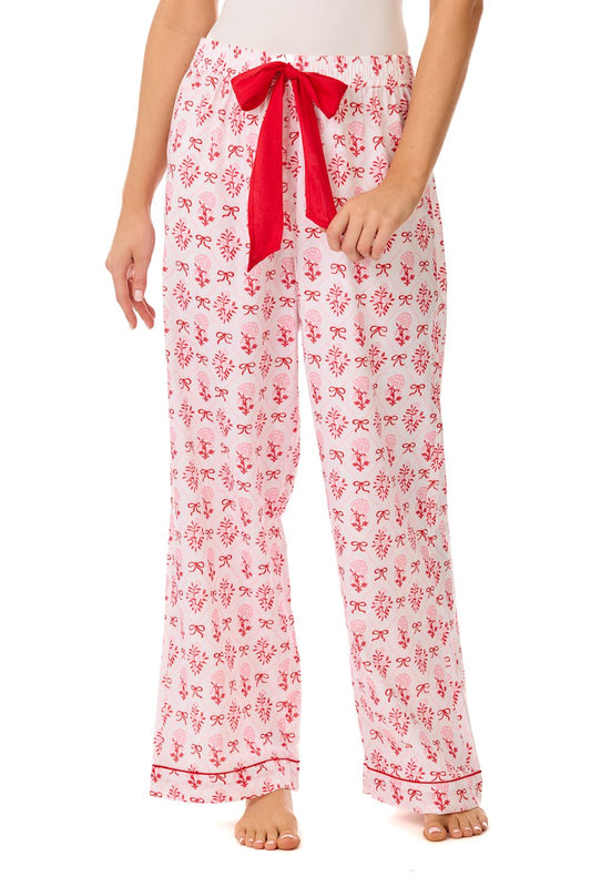 Mud Pie Bow Bloom Pajama Pants