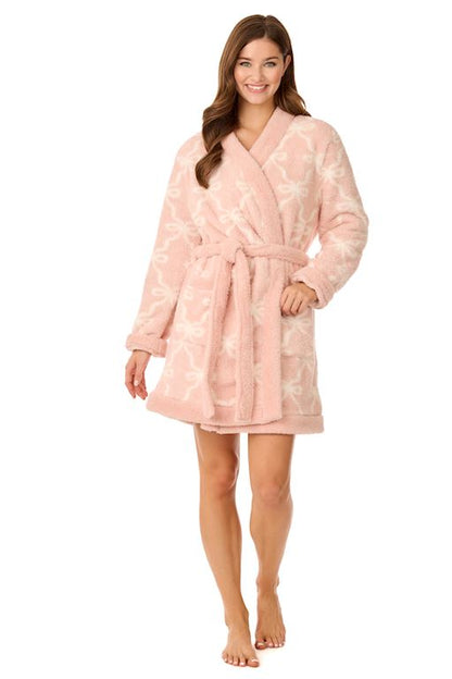 Mud Pie Blush Bow Robe