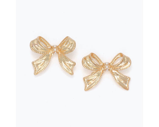Gold Bow Earrings