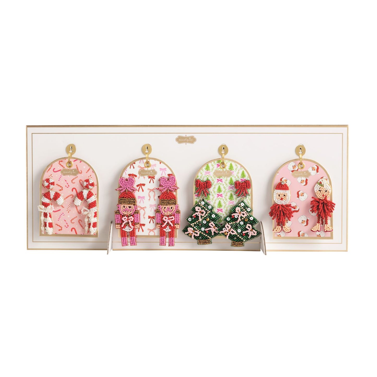 Mud Pie Holiday Beaded Earrings