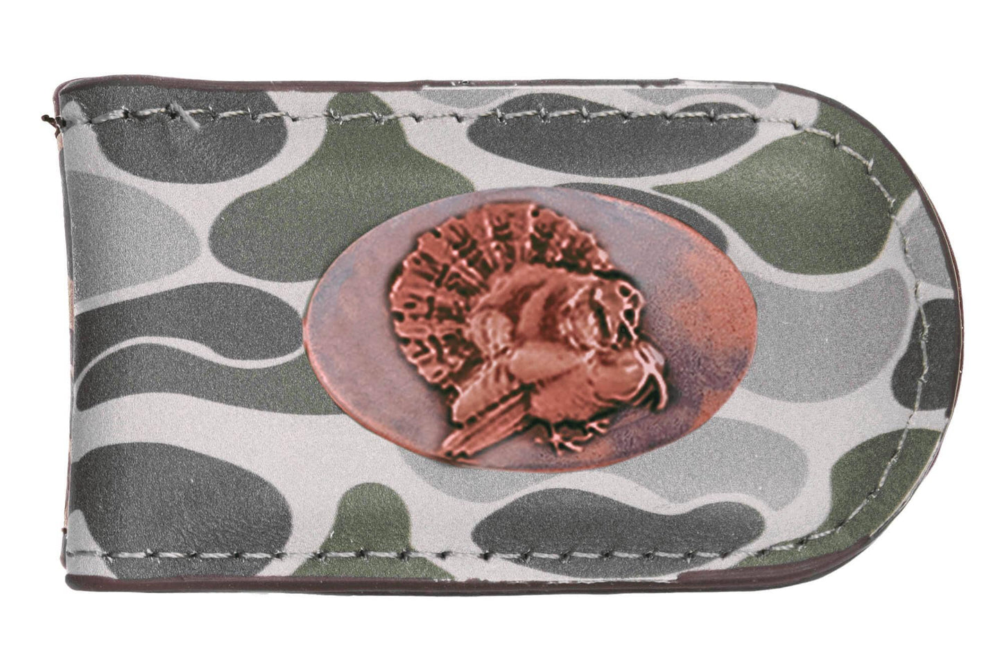 Brown & Tan Camo Turkey Money Clip