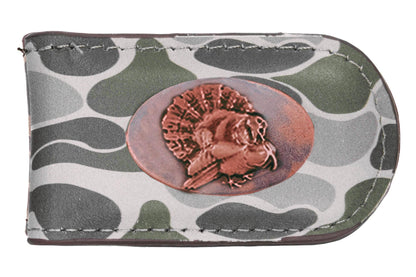 Brown & Tan Camo Turkey Money Clip