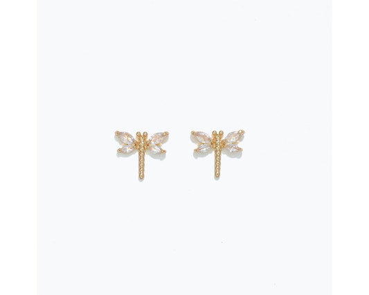 Cuties Dragonfly Clear Earrings