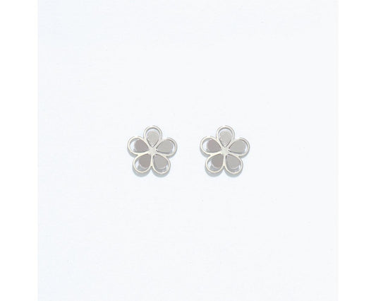 Cuties Silver Flower Cutout Earrings