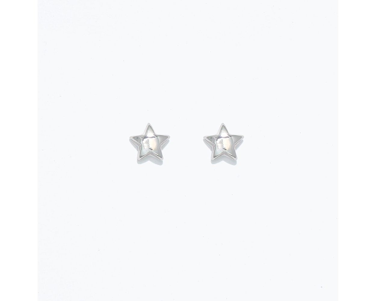 Cuties Bright Silver Star Earrings