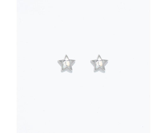 Cuties Bright Silver Star Earrings