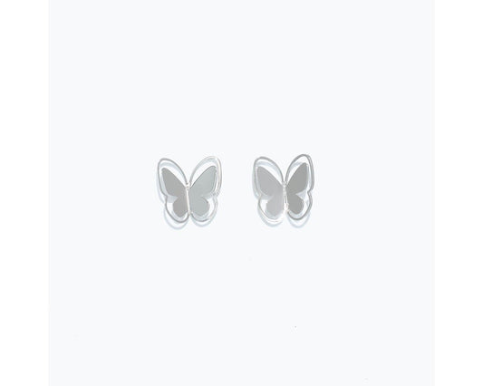 Cuties Silver Butterfly Cutout Earrings