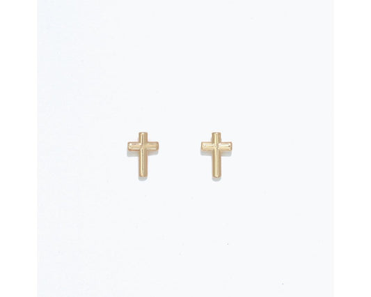 Cuties Classic Gold Cross Earrings