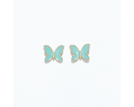 Cuties Adorable Aqua Butterfly Earrings