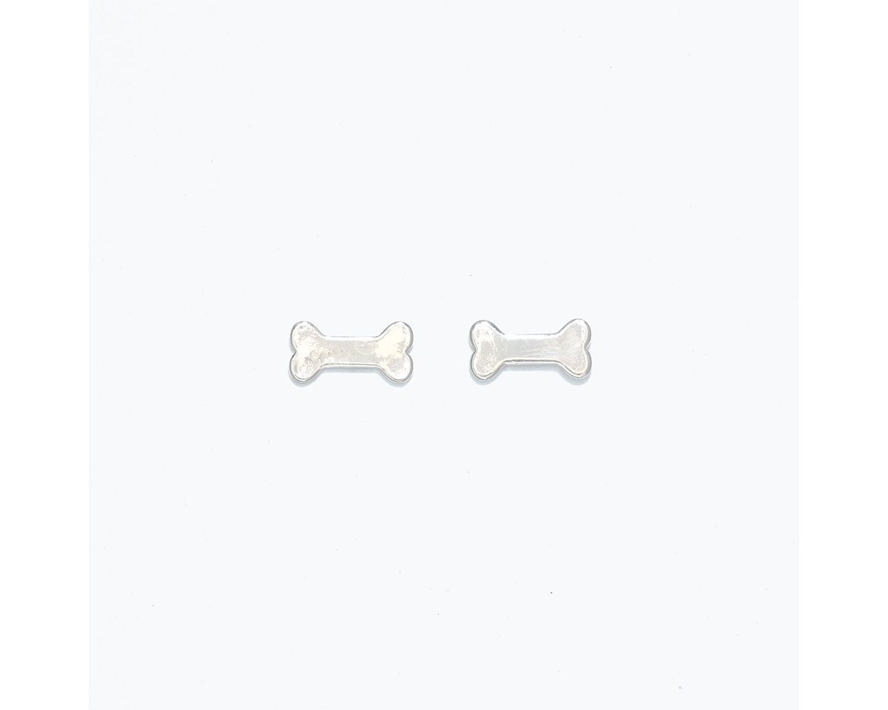 Cuties Cute Silver Dog Bone Earrings
