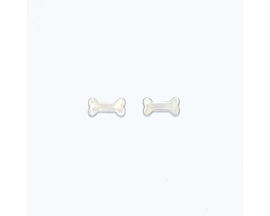 Cuties Cute Silver Dog Bone Earrings