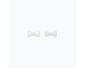 Cuties Cute Silver Dog Bone Earrings