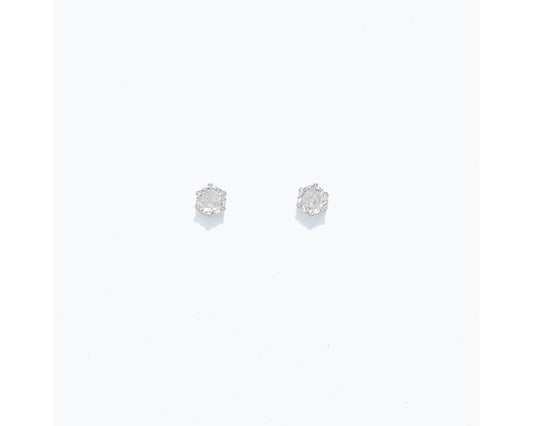 Cuties Silver CZ Stud Earrings