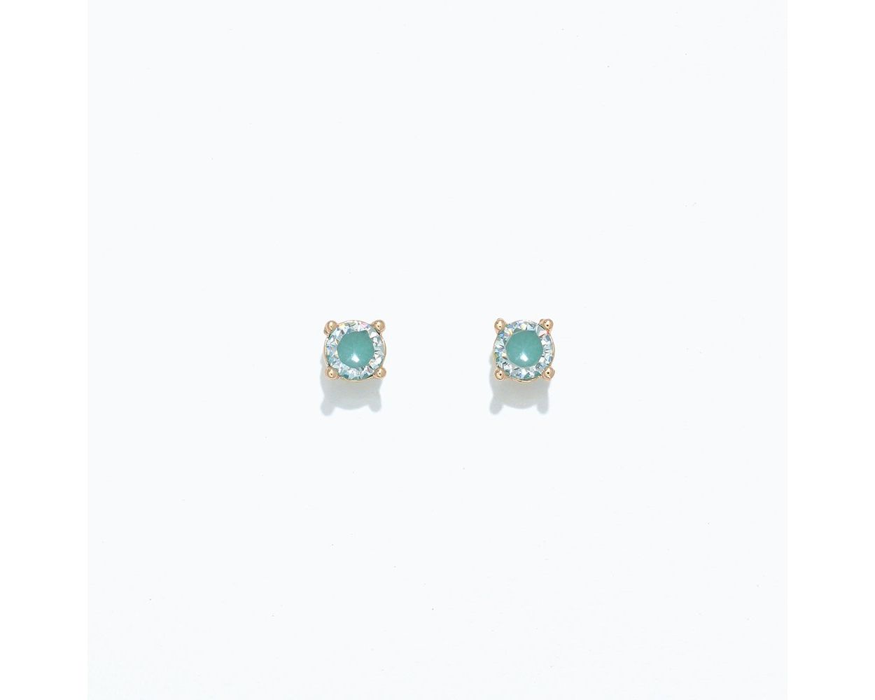 Cuties Sparkling Aqua CZ Stud Earrings