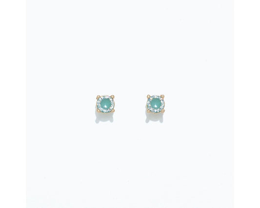 Cuties Sparkling Aqua CZ Stud Earrings