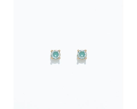 Cuties Sparkling Aqua CZ Stud Earrings