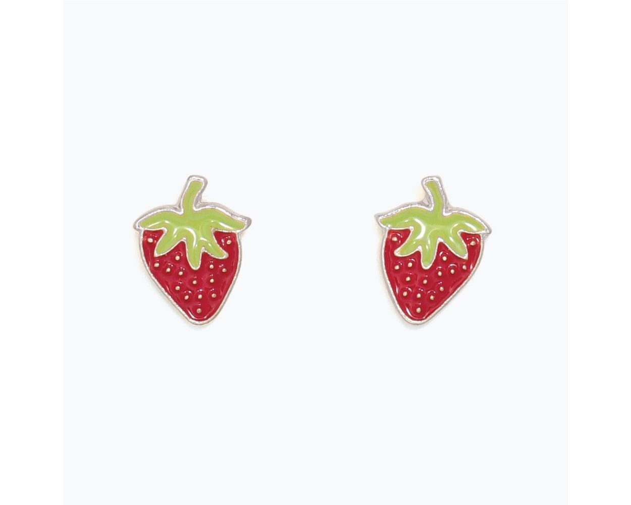 Cuties Enamel Strawberries Earrings