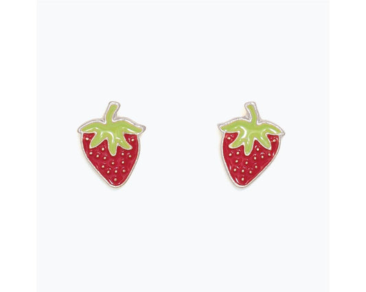 Cuties Enamel Strawberries Earrings