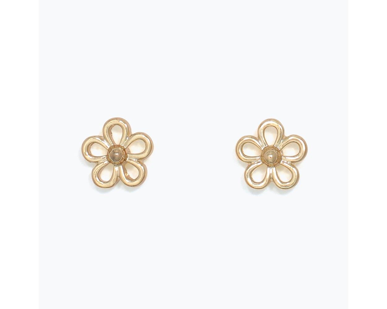 Cuties Open Gold Flowers Earrings